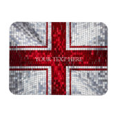 England Flag Mosaik Design Magnet (Horizontal)