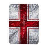 England Flag Mosaik Design Magnet (Vertikal)