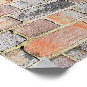 England flag on a brick wall poster (Ecke)