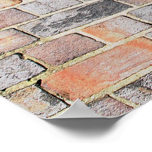 England flag on a brick wall poster (Ecke)