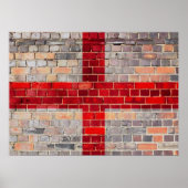 England flag on a brick wall poster (Vorne)