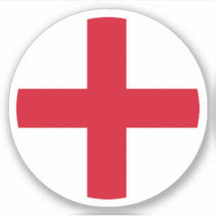 England Flag Round Sticker