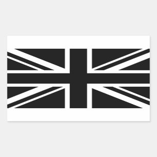 England Flag Schwarz-weiß Rechteckiger Aufkleber