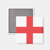 England Flag Square Magnet (Vorderseite/Rückseite)