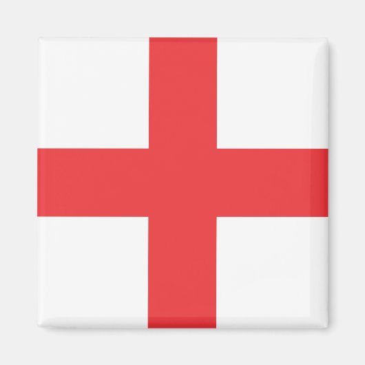 England Flag Square Magnet (Vorne)