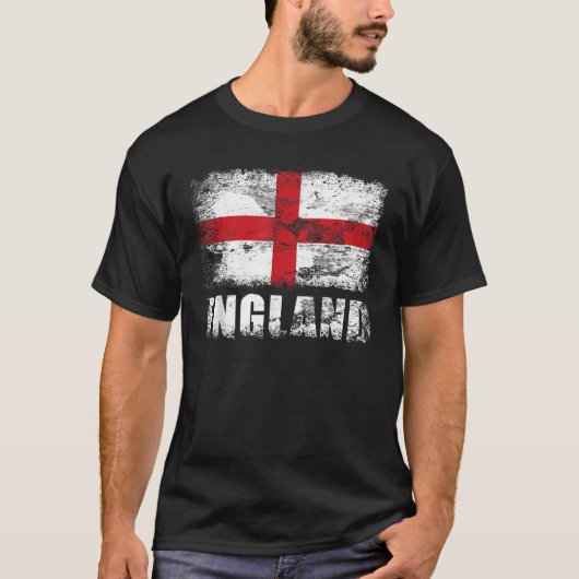 England Flag T Shirt Cross Saint George Flag Te (Vorderseite)