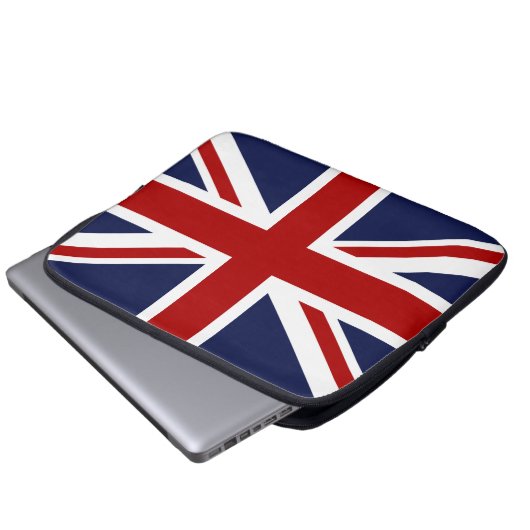 England-Flagge 3 Laptopschutzhülle (Vorne Knopf)