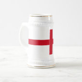 England-Flagge Bierglas (Vorderseite Links)