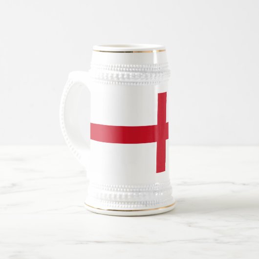 England-Flagge Bierglas (Vorderseite Links)