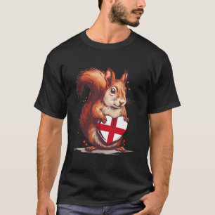 England-Flagge Eichhörnchen Herz Englische Wurzeln T-Shirt