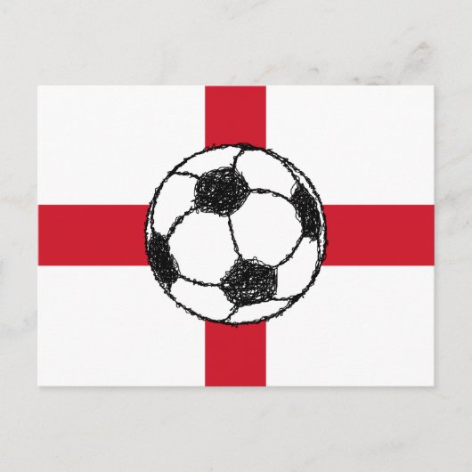 England-Flagge | Fußballball Postkarte (Vorderseite)