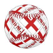 England-Flagge gekachelt personalisiert  Baseball (Rückseite)