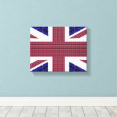 England-Flagge, Großbritannien-Flagge Leinwanddruck (Insitu (Holzboden))