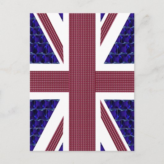 England-Flagge, Großbritannien-Flagge Postkarte (Vorderseite)