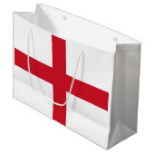 England-Flagge Große Geschenktüte (Vorderseite Schrägansicht)