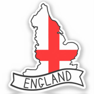 England-Flagge Karte Patriotisch Englischer Stolz Aufkleber