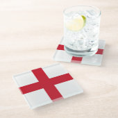 England Flagge Küste Glasuntersetzer (Schrägansicht)