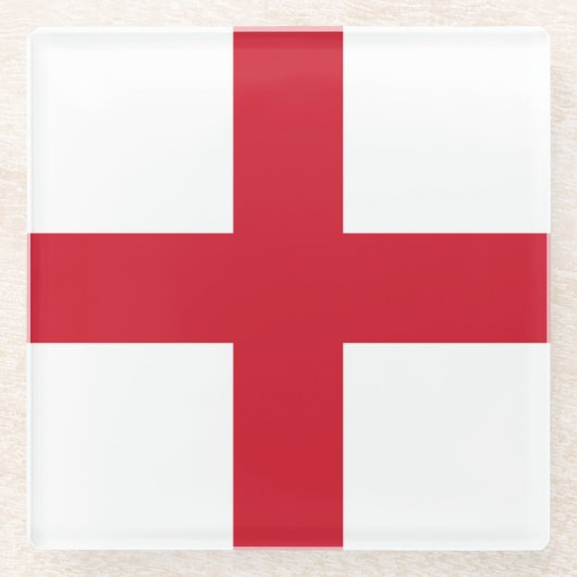 England Flagge Küste Glasuntersetzer (Vorderseite)