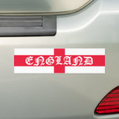 England-Flagge mit weißem Text Autoaufkleber (Auf Auto)