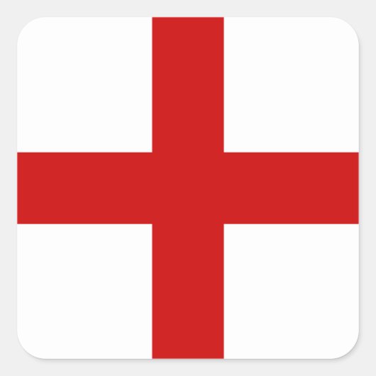 England-Flagge Quadratischer Aufkleber (Vorderseite)