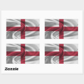 England-Flagge Rechteckiger Aufkleber (Blatt)