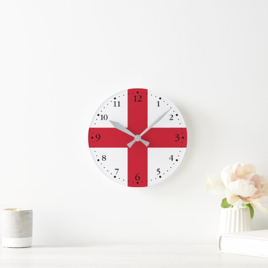 England-Flagge Runde Wanduhr (Zuhause)