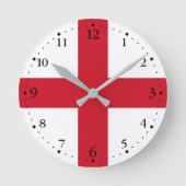 England-Flagge Runde Wanduhr (Vorderseite)