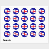 England-Flagge Runder Aufkleber (Blatt)
