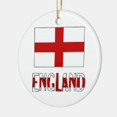 England - Flagge und Name Keramik Ornament (Links)