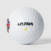 England - Flagge und Wappen Golfball (Logo)