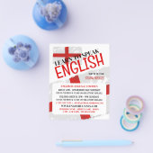 England-Flagge, Werbung für Englischkurse Flyer (Einzeln)