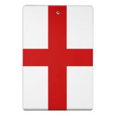 England-Flaggen-Knopf Mini Klemmbrett (Rückseite)