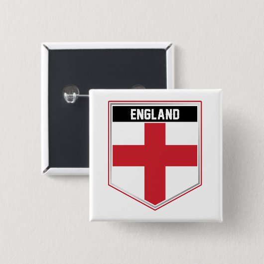 England Flaggen-Schild Button (Vorne & Hinten)