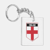 England Flaggen-Schild Schlüsselanhänger (Vorderseite links)