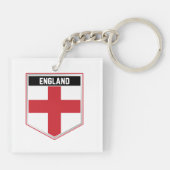 England Flaggen-Schild Schlüsselanhänger (Rückseite)