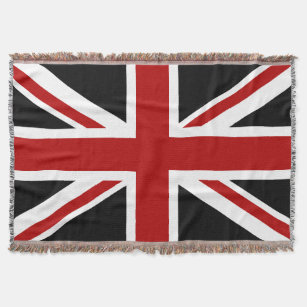 England-Flaggen-Schwarz-rotes Weiß Decke
