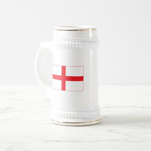 England-Flaggen-Tasse Bierglas (Vorderseite Links)