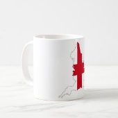 England-Flaggenkartenkönigreich-Landform Kaffeetasse (Vorderseite Links)