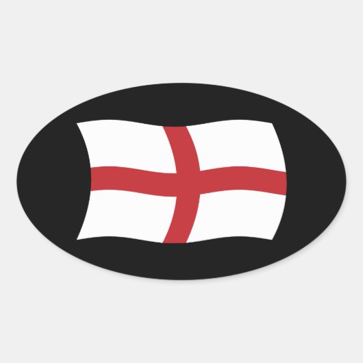England-Flaggensticker Ovaler Aufkleber (Vorderseite)
