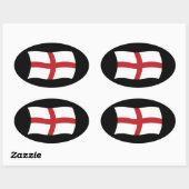 England-Flaggensticker Ovaler Aufkleber (Blatt)