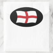 England-Flaggensticker Ovaler Aufkleber (Tasche)