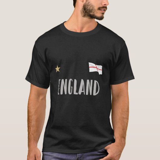 England Football Fan Shirt Englische Flagge (Vorderseite)