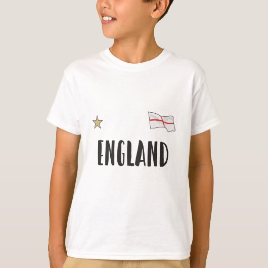 England Football Fan Shirt Englische Flagge (Vorderseite)