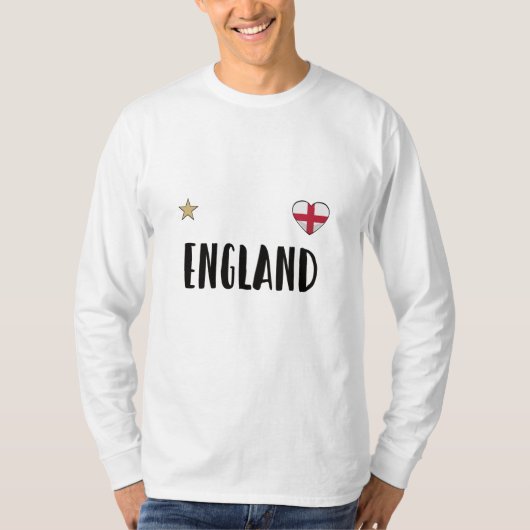 England Football Fan Shirt Englische Flagge (Vorderseite)