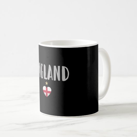 England Football Fan Shirt Englische Flagge Kaffeetasse (VorderseiteRechts)