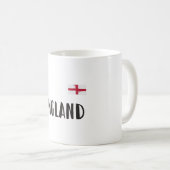 England Football Fan Shirt Englische Flagge Kaffeetasse (VorderseiteRechts)