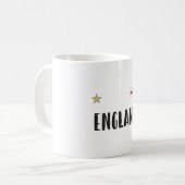 England Football Fan Shirt Englische Flagge Kaffeetasse (Vorderseite Links)
