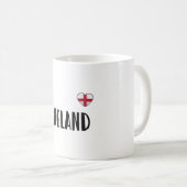 England Football Fan Shirt Englische Flagge Kaffeetasse (VorderseiteRechts)