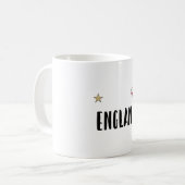 England Football Fan Shirt Englische Flagge Kaffeetasse (Vorderseite Links)