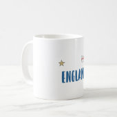 England Football Fan Shirt Englische Flagge Kaffeetasse (Vorderseite Links)